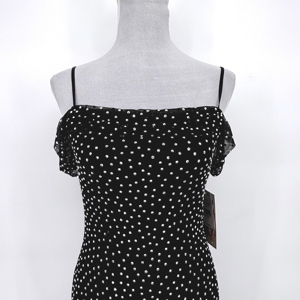 Honey & Rosie NWT Studded Mesh Strappy Bodycon Rockabilly Retro Dress Size S